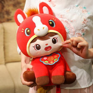 Muñeco Mascota del Año del Caballo 2026, Oso de Peluche Fuwa Reunion, Juguete de Peluche de Franela, Alivio del Estrés, Regalo de Mascota de Año Nuevo - Product Image 2