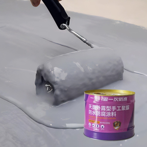 Revestimiento impermeable de polímero de poliurea de un solo componente, alta elasticidad, <span class=keywords><strong>autonivelante</strong></span>, aplicación en frío, resistente a la inmersión en pared, UV - Product Image 5