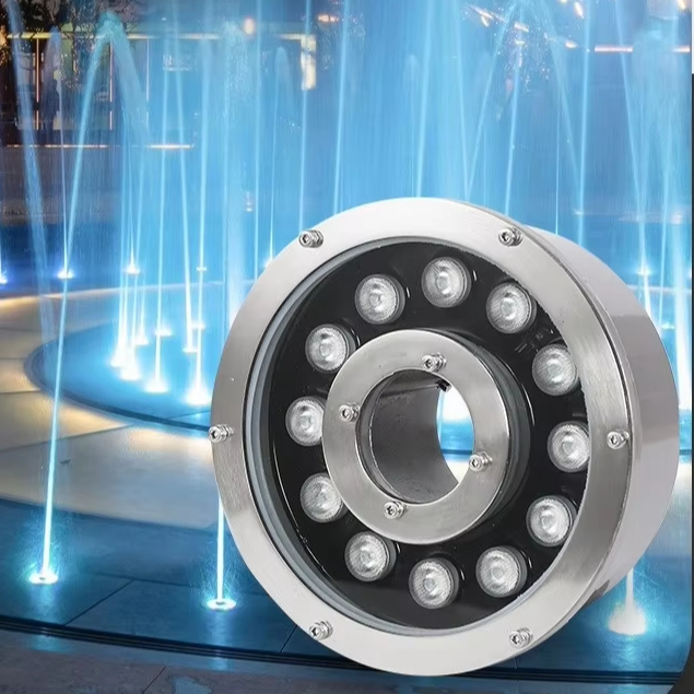 RGB LED Stainless Steel Fountain Light Underwater Conduit Swimming Pool Square Garden Pond Landscape Spotlight IP68 Electric 12V