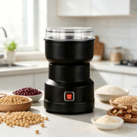 Moulin à graines de lin électrique en acier inoxydable, moulin à noix, moulin à café, 350 ml, machine à moudre les épices sèches et les céréales pour la maison