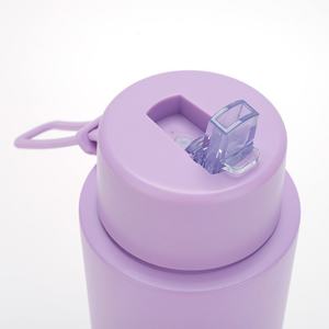 Offre Spéciale – Gourde de Sport Portable en Acier Inoxydable à Double Paroi avec Poignée en Silicone et Paille Intégrée - Product Image 5