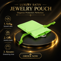 Pochette de Soirée Scintillante en Satin Doux Réutilisable et Recyclable pour Bijoux, Sac à Main de Luxe pour Femme, Idéal Mariage et Fêtes