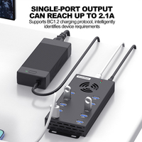 Hub de Datos USB 3.0 de 10 Puertos con Cargador de 120W, Hub Industrial Sipolar A-423 para Carga de Laptop/Teléfono/Tablet
