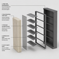 Cache-vent acoustique en aluminium résistant aux intempéries pour unité extérieure de climatiseur et pompe à chaleur