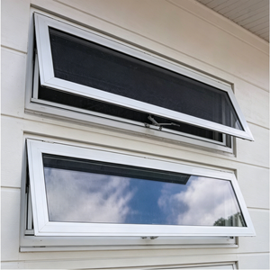 Fenêtres à profil bas en aluminium biseauté avec verre <span class=keywords><strong>anthracite</strong></span>, à ouverture par le haut, pour façades de bâtiments modernes - Product Image 4