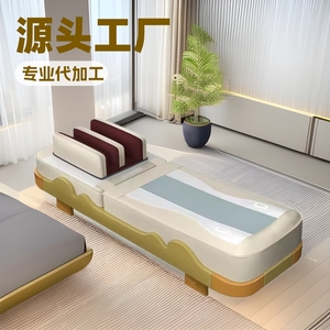 เตียงนวดตัวอัตโนมัติ นวดทั้งตัว พร้อมรีโมทคอนโทรล สีกากีเบอร์กันดี - Product Image 1
