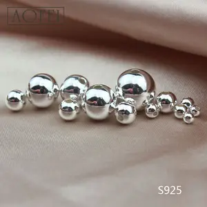 Factory Hot Selling Accessories Charms 925 Sterling Silver Ball Beads For Women Jewelry DIY Making