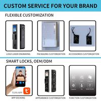 Serrure Intelligente ZJ-A10 pour la Maison avec Reconnaissance Faciale, Empreinte Digitale, RFID, Mot de Passe, Carte, Contrôle par Application, Stockage sur Carte Mémoire Cloud, WiFi, Application TUYA, Bois