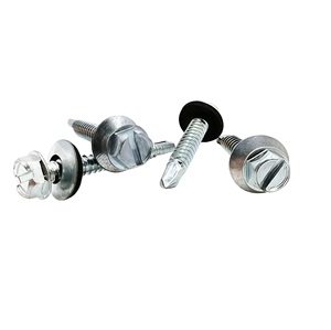 Vis autoperceuses # Tête de vis hexagonale 14 x 3/4 po, plaquée zinc CR6+, vis pour fixation métal sur métal, acier au carbone C1022, Homn Reen - Product Image 4