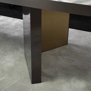 Ensemble de meubles de salle à manger de style moderne, nouveau modèle, table à manger en marbre avec chaises, 6 places - Product Image 5