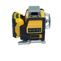 Leveler Laser Industri Portabel Hijau 12 Garis Self-Leveling Dual Power Supply IP65 Tahan Air Jangkauan 50m Kabinet Anti Guncangan