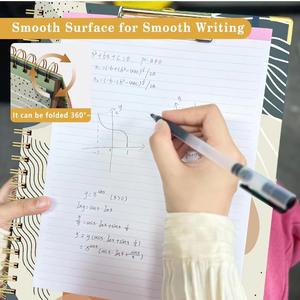 A4 Plastic Spiral <b>Folder</b> with Double Slip Pocket Writing Board Clip and Pen Insert Double Board <b>File</b> <b>Folder</b> - Product Image 2