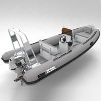 Bateau gonflable de haute qualité, 17 pieds, coque en aluminium PVC/Hypalon côtelé 500 avec Console centrale, livraison gratuite
