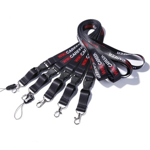 Customized Logo Nylon Square Clip Lanyard with Metal Hook Eco-Friendly & Durable Promotional Neck Strap