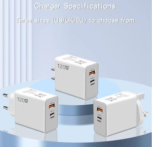 Caricatore da Muro GaN 120W con Doppia Porta USB-A e Tipo C, Ricarica Rapida QC 3.0 PD USB C, Adattatore di Alimentazione per Telefoni Cellulari - Product Image 6