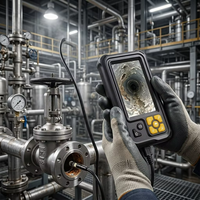 Nouveau boroscope industriel à double objectif de 4,3 pouces avec écran HD IPS de 8 mm pour l'inspection des climatiseurs, des moteurs de voitures et des conduites