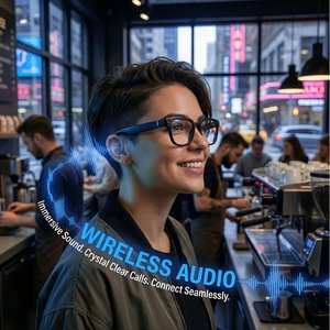 แว่นตาอัจฉริยะไฮเทค 800MP พร้อมเคสชาร์จแบบย้อนกลับ ระบบจดจำภาพ แปลภาษา ควบคุมด้วยเสียง เล่นเพลง - Product Image 5