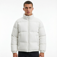 Veste matelassée d'hiver homme à col montant, coupe‑vent, logo OEM personnalisé, couleur et taille personnalisables pour travail
