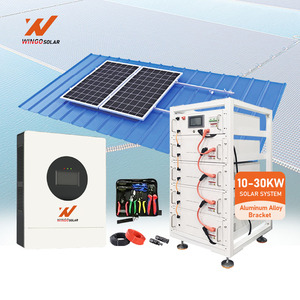 Wingosolar vendite dirette della fabbrica Modulare fase Off-grid sistema solare 5Kw 8Kw 10Kw 12Kw 48V pura onda sinusoidale sistema solare con batteria - Product Image 1