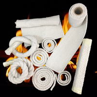 LUYANGWOOL Isolamento Termico 2300F Diametro di 3/8 "X 300 ft Fibra di Ceramica Rotondo Intrecciato Corda per Commerciale e Industriale Caldaia