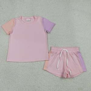 Conjuntos de Ropa para Niñas RTS, Ropa Infantil de Verano con Flores, Conjuntos Casuales con Volantes y Shorts, Venta al Por Mayor, Boutique de Ropa para Bebés - Product Image 2