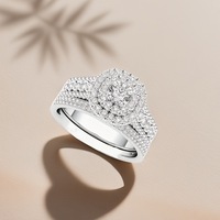 Tendance 2026 : Ensemble de bagues de promesse et de mariage en or, assorties, avec zircon, pour couples et amoureux (homme et femme)