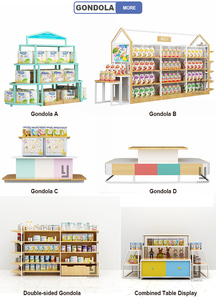 Tienda comercial personalizada para niños, diseño de interiores, estante de exhibición para ropa de bebé, estante de madera + Metal a la moda - Product Image 6