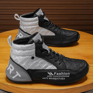 Nouvelles chaussures montantes pour hommes, bottes Martin pour hommes, chaussures de sport décontractées blanches pour hommes, baskets pour étudiants - Product Image 2