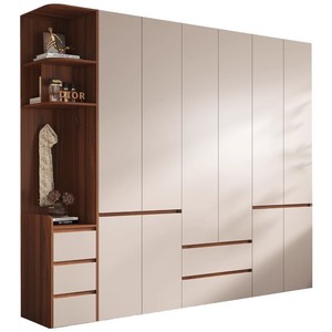 Armario Moderno Minimalista de Madera Maciza con Puertas Abatibles y Gran Capacidad de Almacenamiento para Dormitorio - Product Image 5