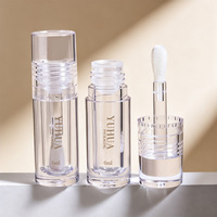 Tube de brillant à lèvres mini PETG de haute qualité 5ml 6ml, contenant de luxe pour huile et lotion à lèvres, emballage cosmétique avec grande brosse, couleur personnalisée