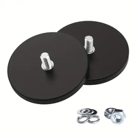 Support magnétique pour éclairage de voiture, base magnétique avec filetage 43 66 88 M6 M8, aimant recouvert de caoutchouc, fixation à ventouse souple, aimants de fixation