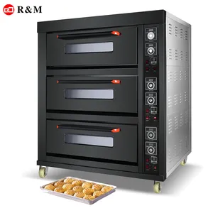Diskon Oven Panggang Listrik 3 Dek Toko Roti Di India Afrika Selatan, Komersial Elektrik Pie Pizza Kue Roti Oven Panggang
