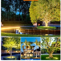 Éclairage d'arbre LED RGB DMX512 60W pour la décoration de paysages désertiques, de jardins et de fêtes, lumière annulaire extérieure pour palmiers, connectable