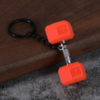 Porte-clés Série Fitness Créative, Breloque haltère et disque de musculation, Pendentif pour sac à dos