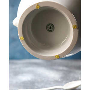 Ensemble de 6 bols à fruits en porcelaine blanche avec cuillère, design mignon, plat de service en céramique pour la vaisselle, saladier - Product Image 1