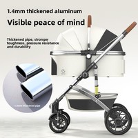 SDF011 Beschichtete Edition Mittelgroßer bis Großer Hochwertiger Metall-Haustierwagen Stoßdämpfender Faltbarer Hundeträger Abnehmbares Design