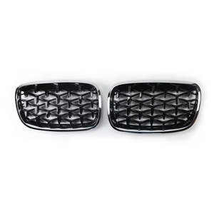 Diamants noirs E70 calandre X5 X6 E70 <span class=keywords><strong>E71</strong></span> diamants noirs brillants pour BMW pare-chocs avant ABS excellent ajustement - Product Image 1