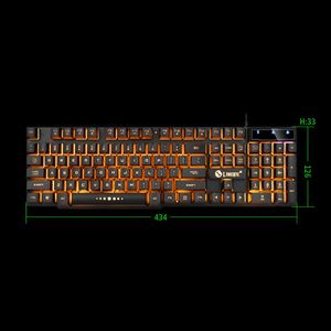 Ensemble <span class=keywords><strong>clavier</strong></span> et <span class=keywords><strong>souris</strong></span> filaire rétroéclairé à sept couleurs GTX300, <span class=keywords><strong>clavier</strong></span> USB, <span class=keywords><strong>souris</strong></span> USB, <span class=keywords><strong>kit</strong></span> de jeu lumineux pour cybercafé - Product Image 3