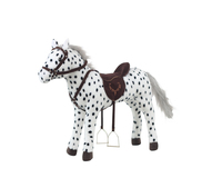 Cheval en peluche super doux et coloré, personnalisé en usine à Yangzhou, avec son de galop réaliste, 113 cm