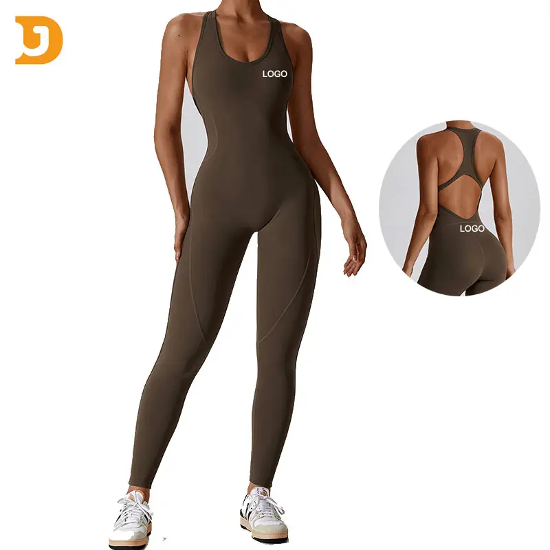 High Quality Jumpsuit Active Wear Breathable Soft Sportswear Women Yoga 1 Piece Suit Stretchy Gym Wear Bodysuit For Women