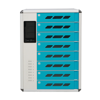 Casier de recharge pour ordinateurs portables à 8 baies TYPE C 45W pour appareils jusqu'à 15,6 pouces DC AC - Équipement éducatif - Armoire de rangement pour téléphones