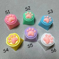 Handcrafted Little Cat PBT Single Keychain Kawaii Animal Stereo Custom DIY Portable Promotional Use Mechanical Keyboard