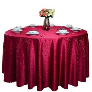 Tissu en polyester blanc, nappe de mariage satinée, teint uni pour les banquets, techniques tissées - Product Image 5