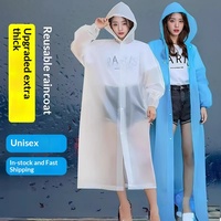 Poncho de pluie jetable intégral pour adultes, en EVA épaissi, à motif uni, portable pour le voyage et le cyclisme en extérieur