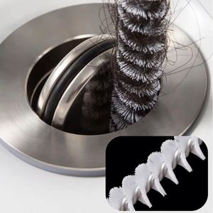 Brosse de dragage de canalisations, brosse de nettoyage pour cheveux et égouts de salle de bain, brosse de nettoyage de lavabo, nettoyeur de drain flexible, outil de débouchage de trous de cuisine - Product Image 2