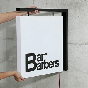 Custom Led Illuminated Blade <b>Sign</b> <b>Light</b> Box Outdoor Wall Hanging Advertising Board for Shop Store Business Logo Display - Product Image 1