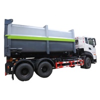 Camion à ordures haute performance Dongfeng 4x2 LHD Ampliroll avec conteneur spécialisé 12m3 16m3