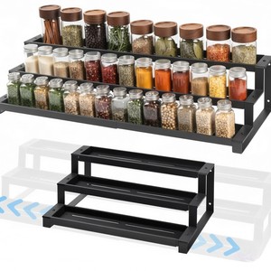 OEM ODM <b>Spice</b> <b>Rack</b> 3 Tier Wall Mounted Removable Cabinet Organizer Minimalist Rectangle Shape - Product Image 1