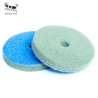 LITTLE ANT Tampon éponge diamanté abrasif en mousse de 100 mm pour le polissage du granit et de la pierre, compatible avec les meuleuses d'angle, grain 3000/50