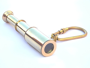 Brass Telescope Keychain Antique Vintage Metal <b>Key</b> <b>Ring</b> <b>Key</b> Holder for <b>Car</b> Bike Cycle Home <b>Keys</b> Gift Souvenir - Product Image 3